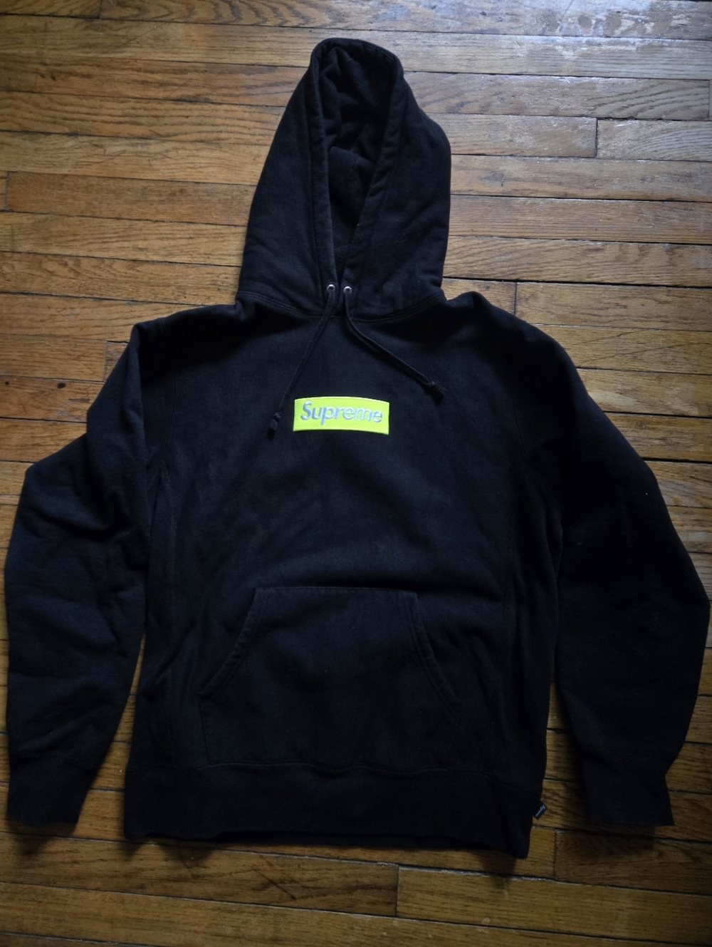 Supreme 2017 L Neon Box Black Hoodie